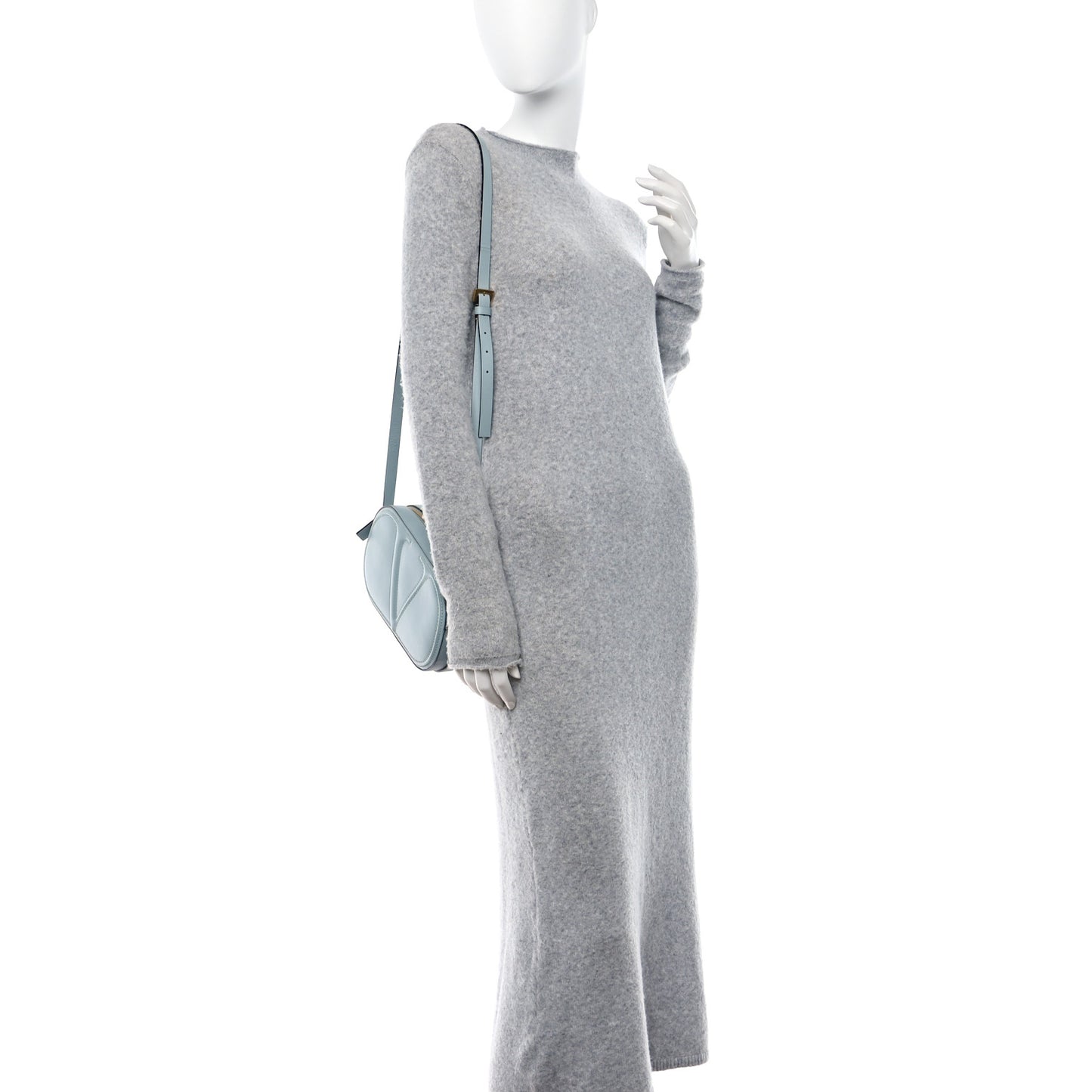 Vitello Small Logo Go Crossbody Bag Blue
