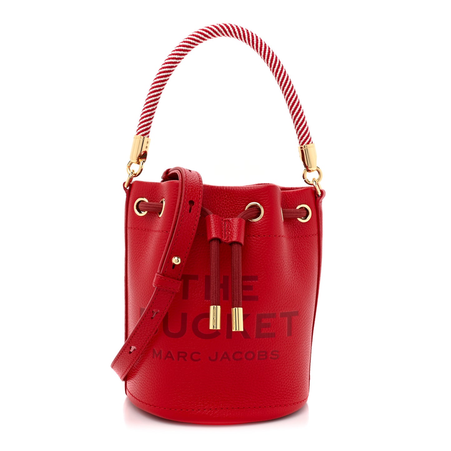 Grained Calfskin The Bucket Bag True Red