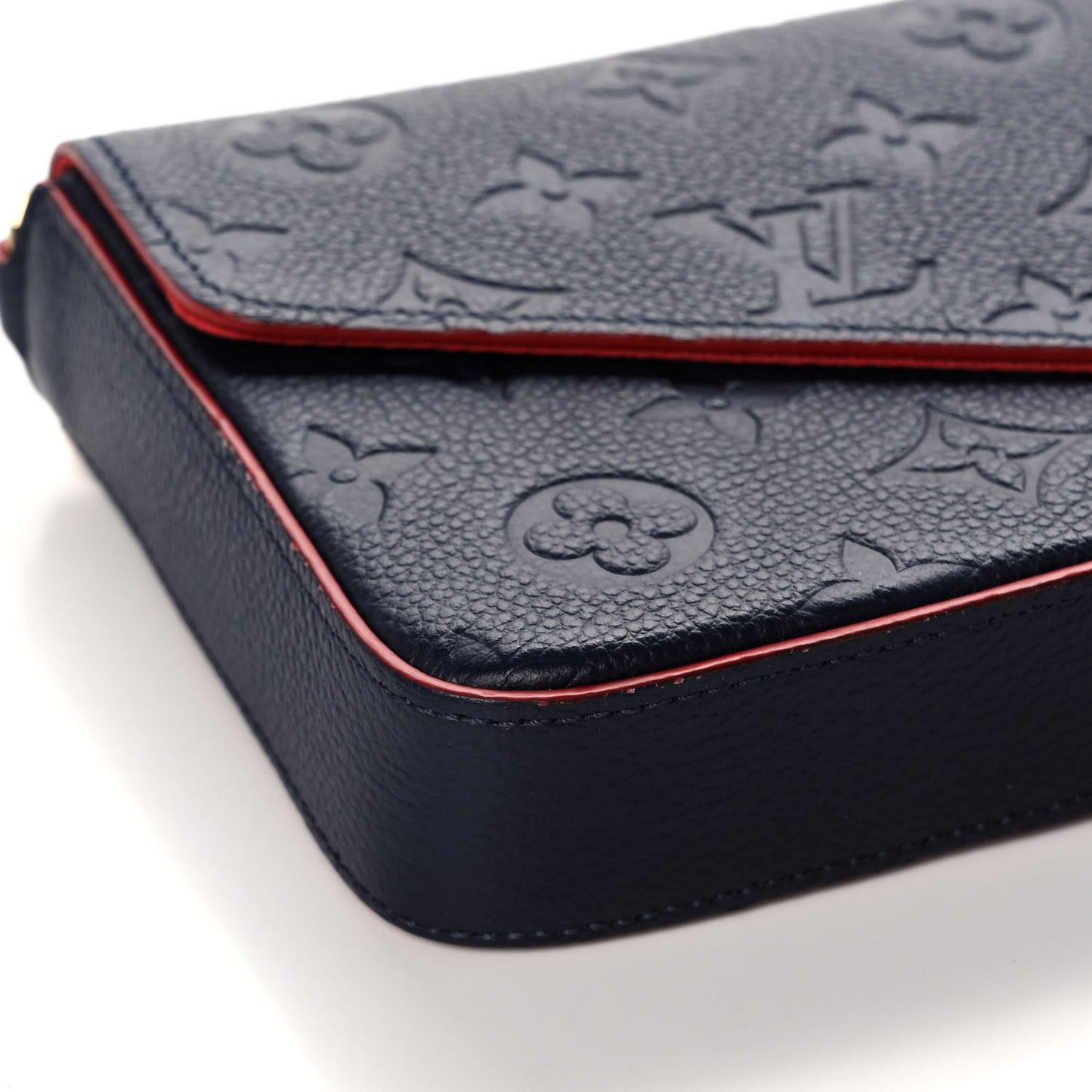 Empreinte Pochette Felicie Chain Wallet Marine Rouge