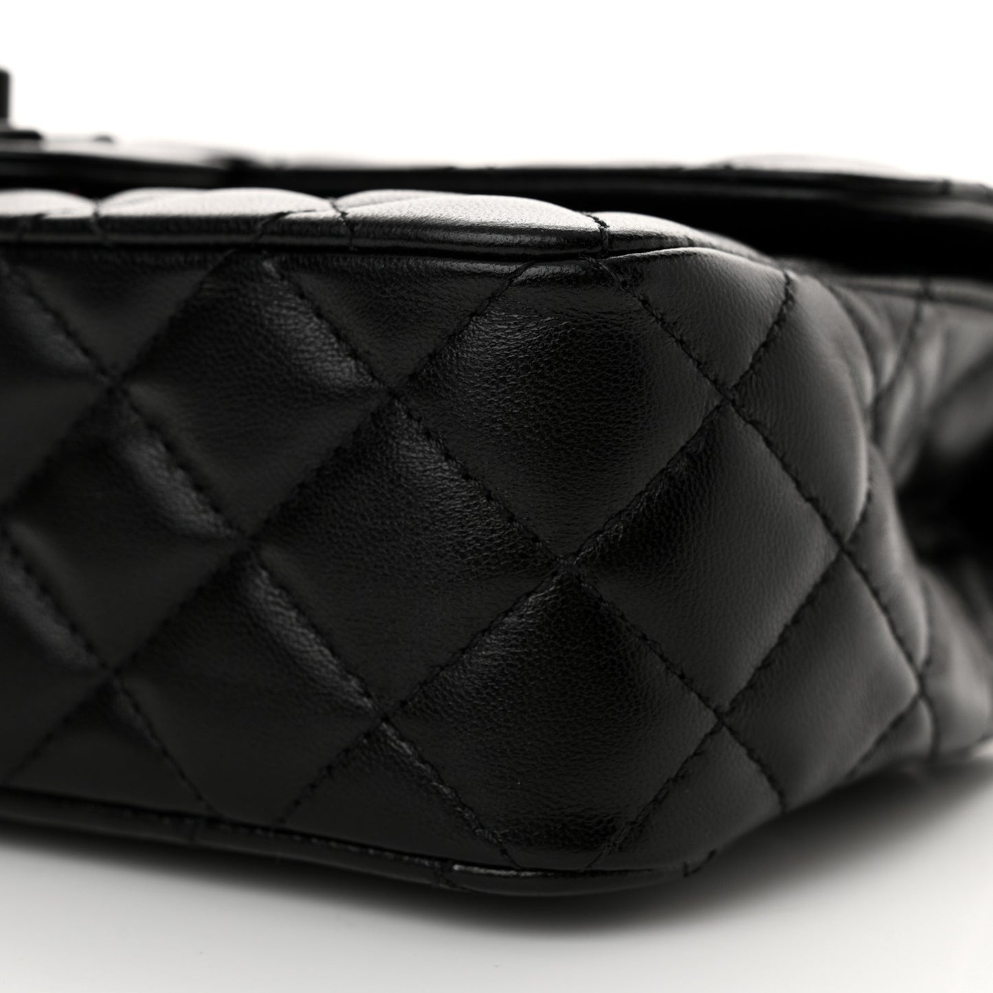 Lambskin Quilted Coco Pop Top Handle Flap Black
