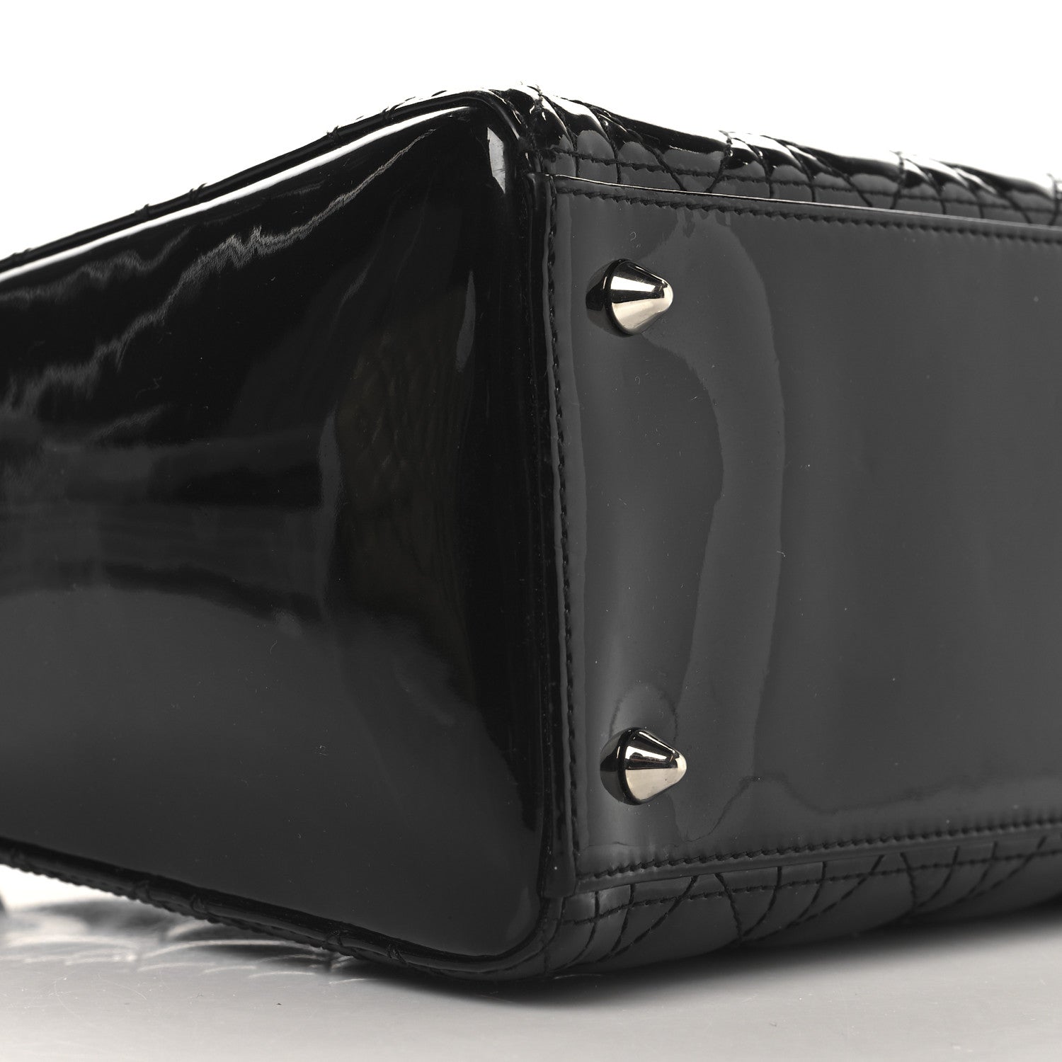 Christian Dior Patent Cannage Medium Lady Dior Black 9 of 12