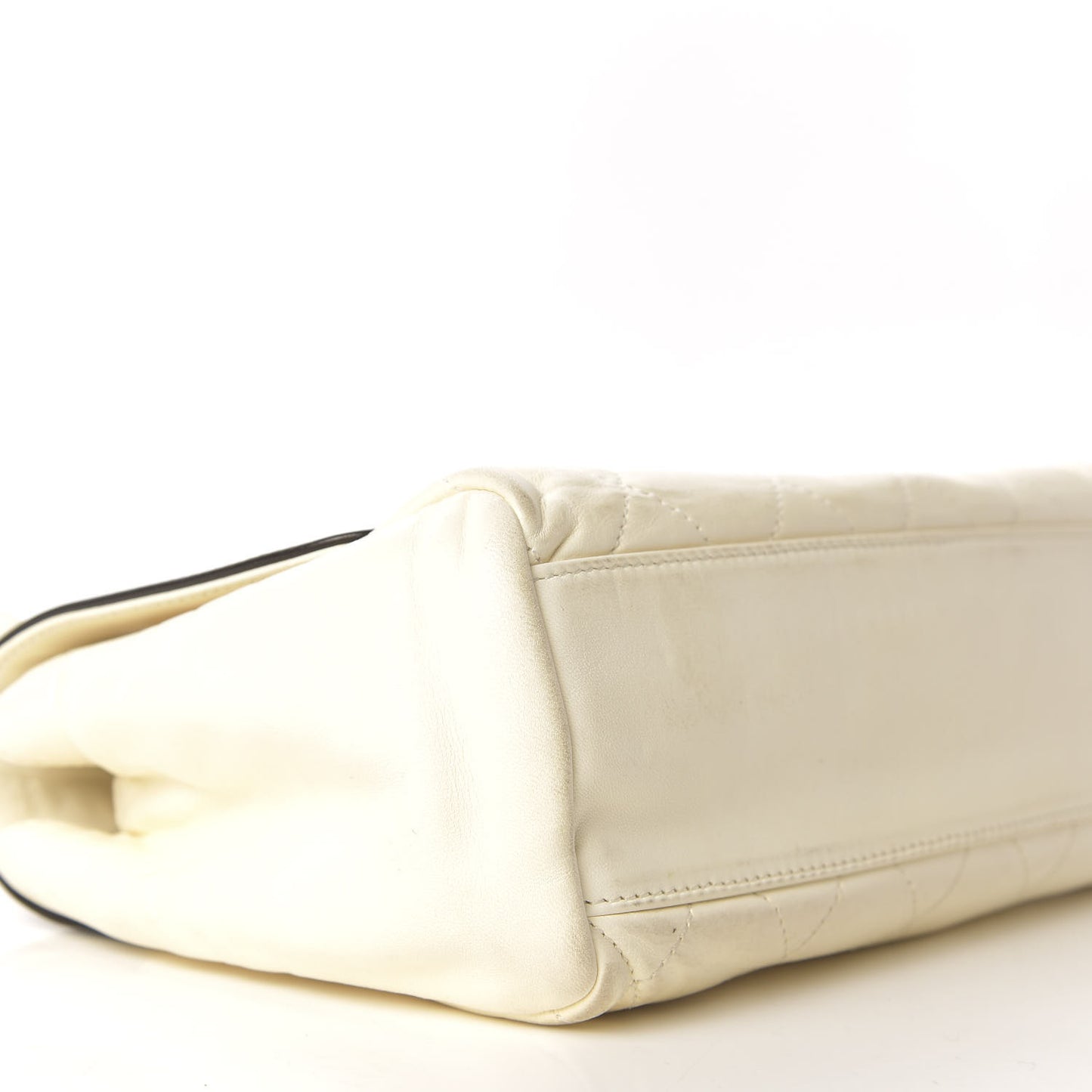 Lambskin Quilted Mademoiselle Flap White