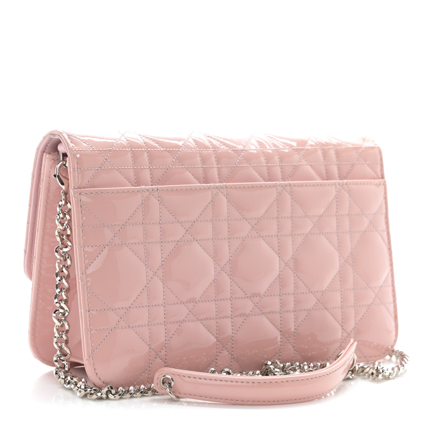 Patent Cannage Miss Dior Promenade Pouch Pink