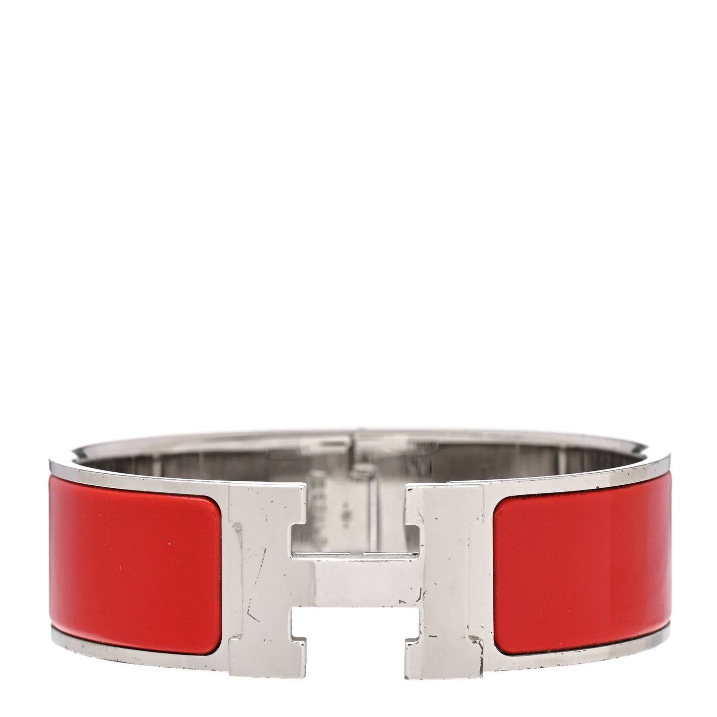 Enamel Wide Clic Clac H Bracelet PM Red
