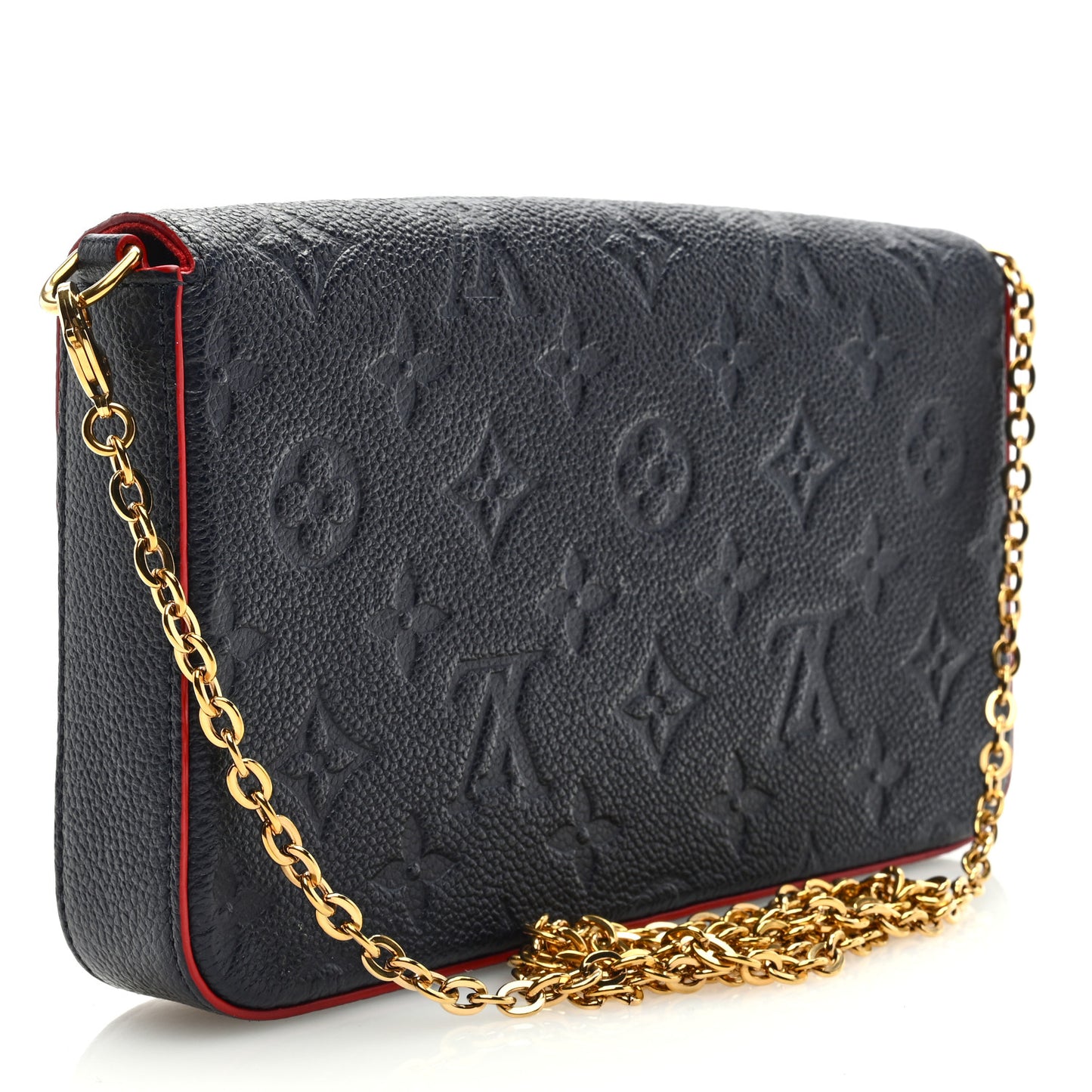 Empreinte Pochette Felicie Chain Wallet Marine Rouge