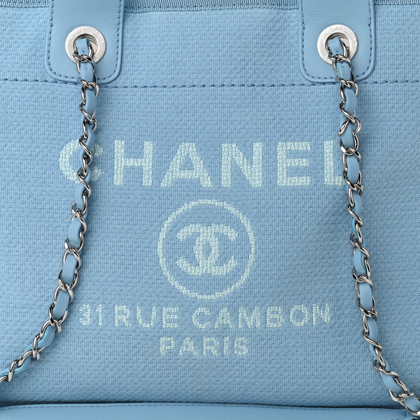 Mixed Fibers Small Deauville Tote Light Blue