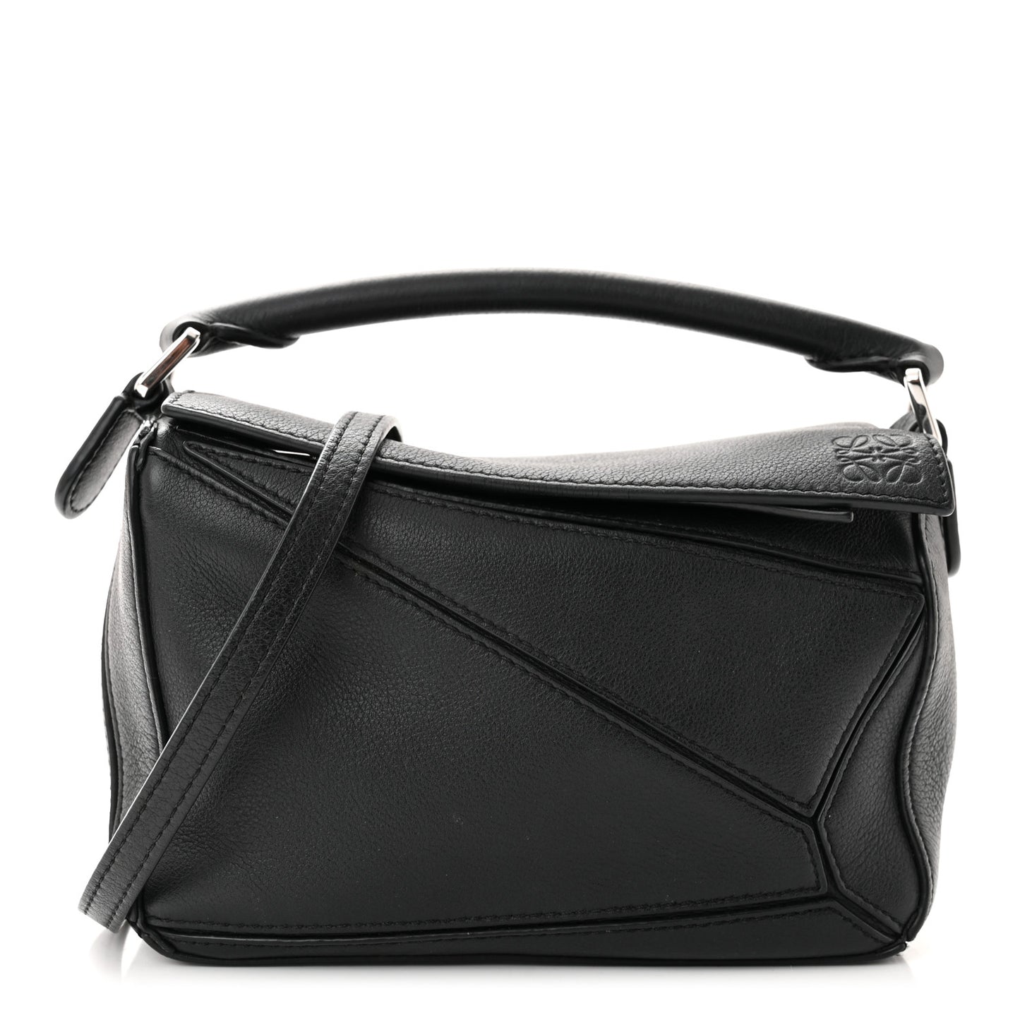 Calfskin Mini Puzzle Bag Black