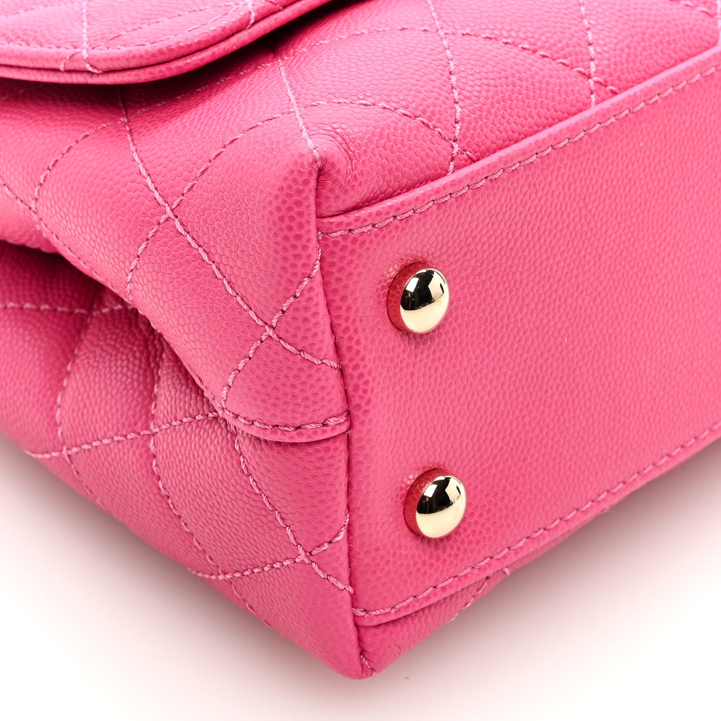 Caviar Quilted Extra Mini Coco Handle Flap Rose