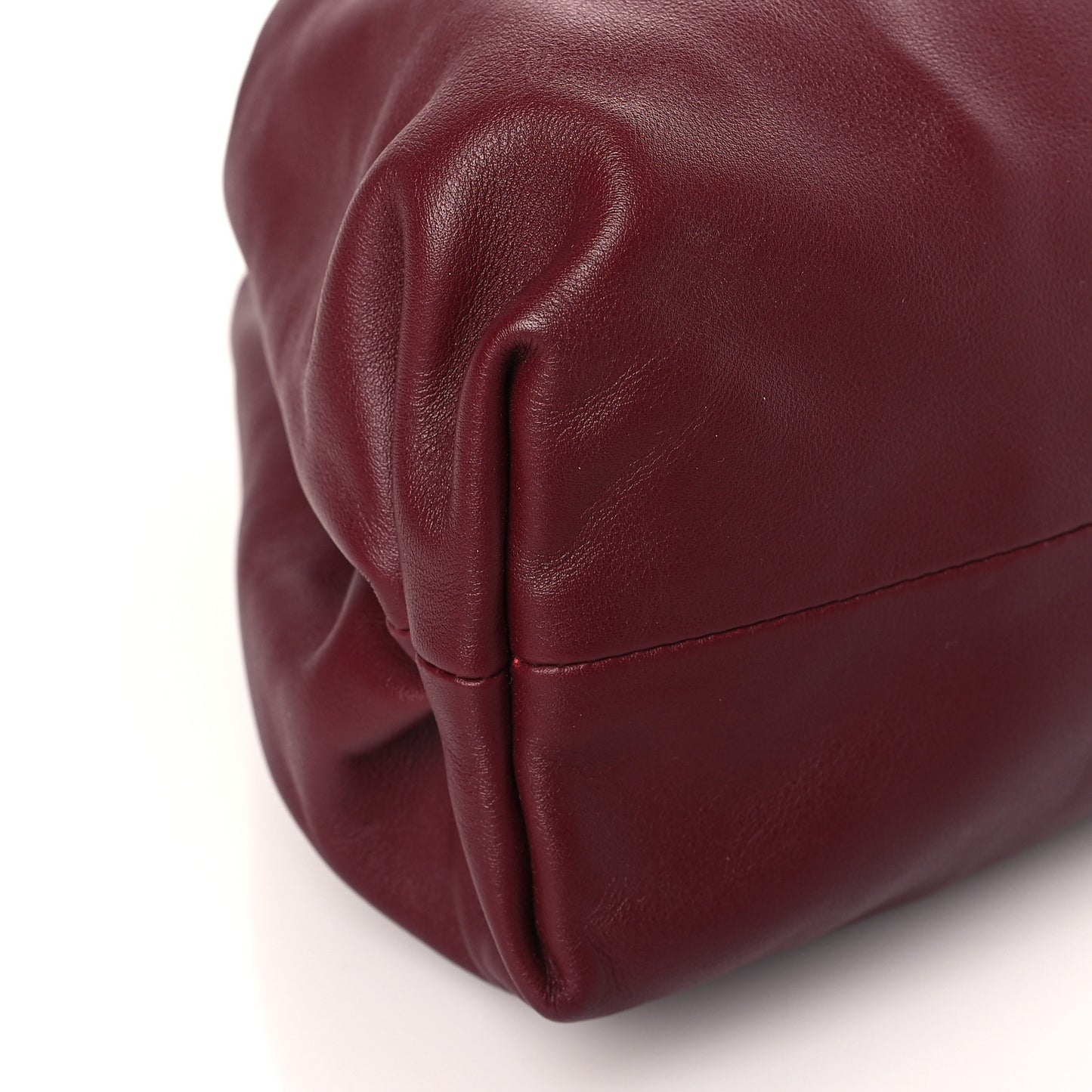 Smooth Butter Calf The Pouch Oversized Clutch Bordeaux