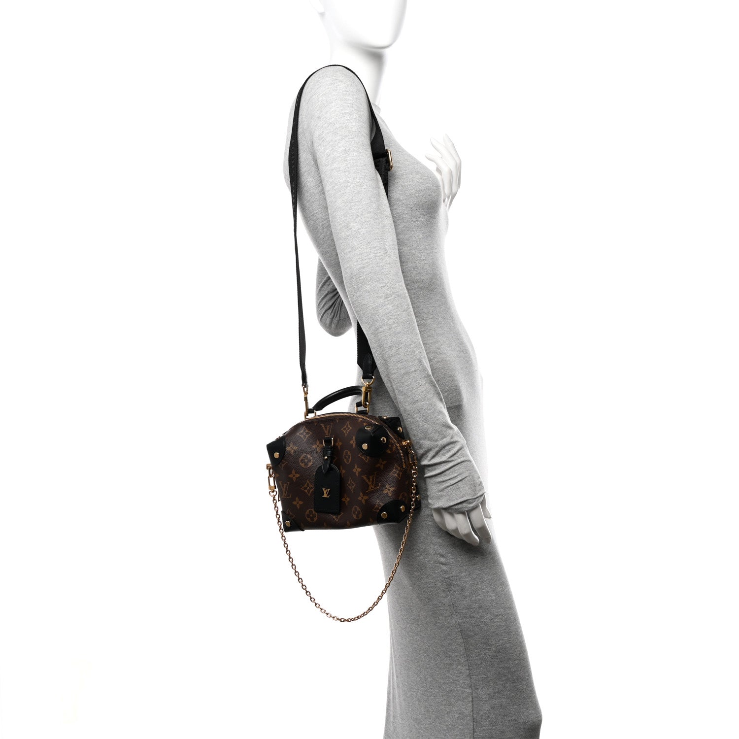 Louis Vuitton Monogram Petite Malle Souple Black 2 of 10