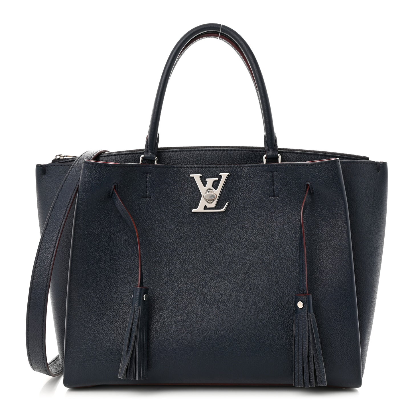 Calfskin Lockmeto Marine Rouge