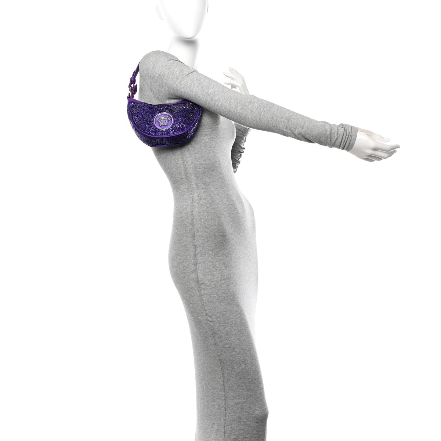 Crystal Repeat Mini Hobo Purple