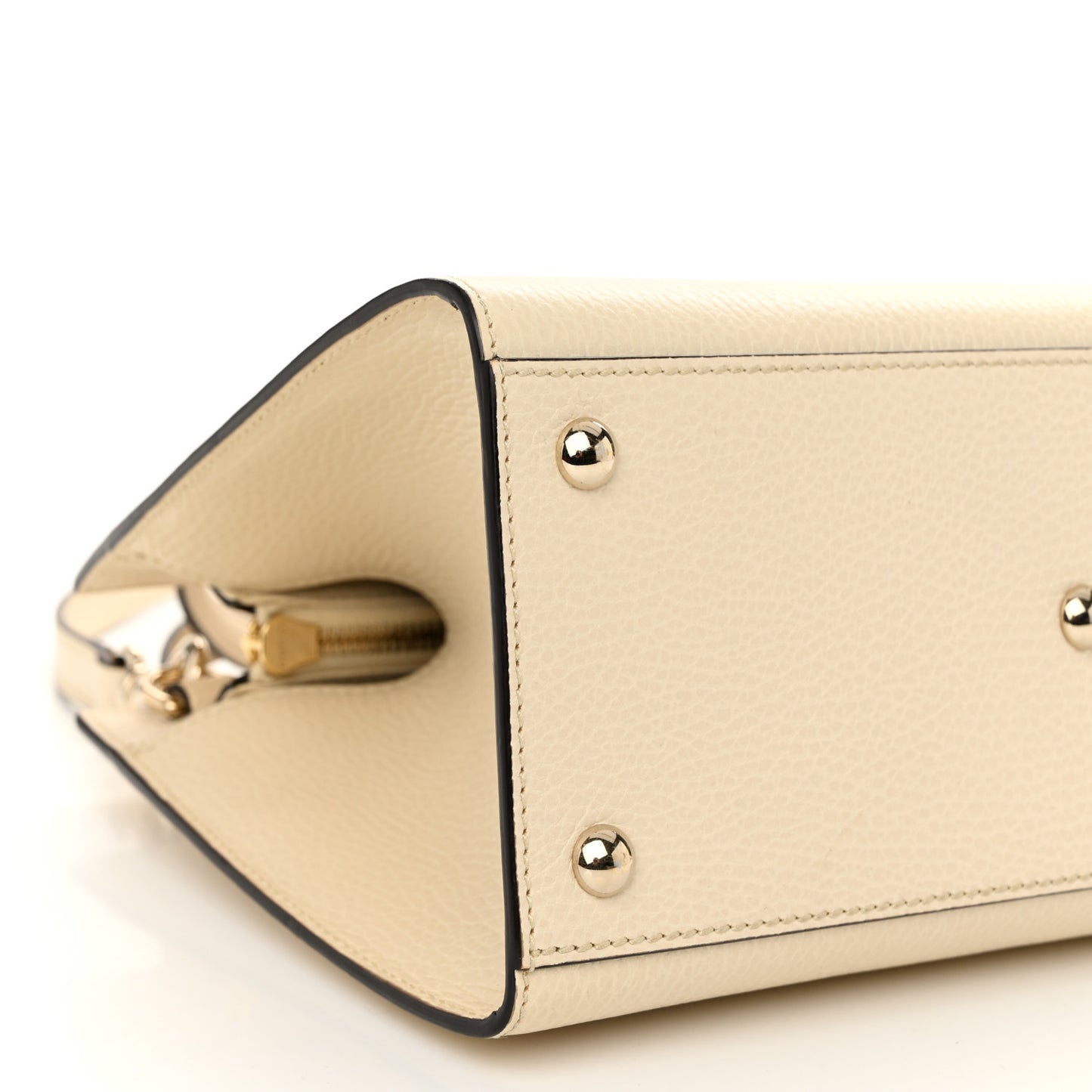 Dollar Calfskin Medium Soho Top Handle Satchel Ivoire