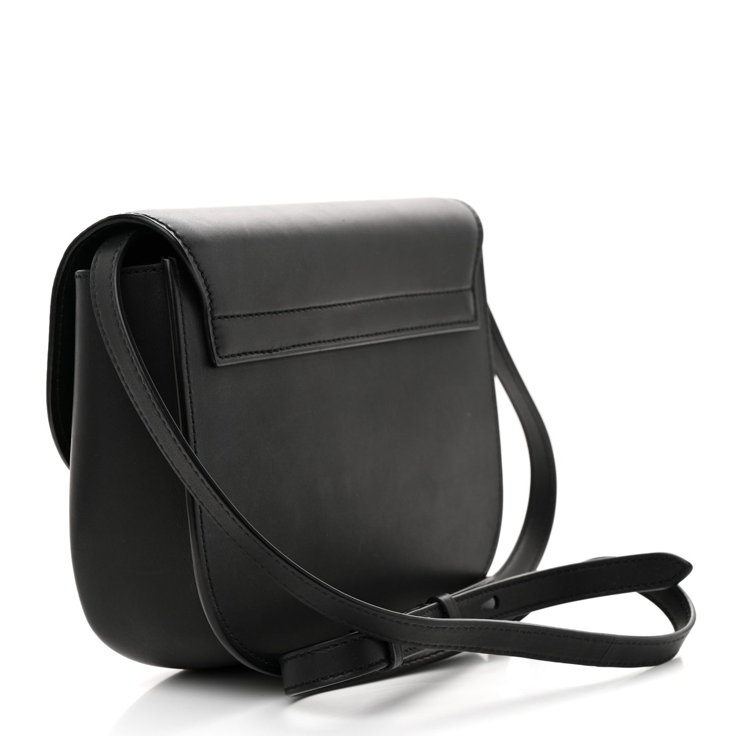 Smooth Calfskin Monogram Medium Kaia Satchel Black