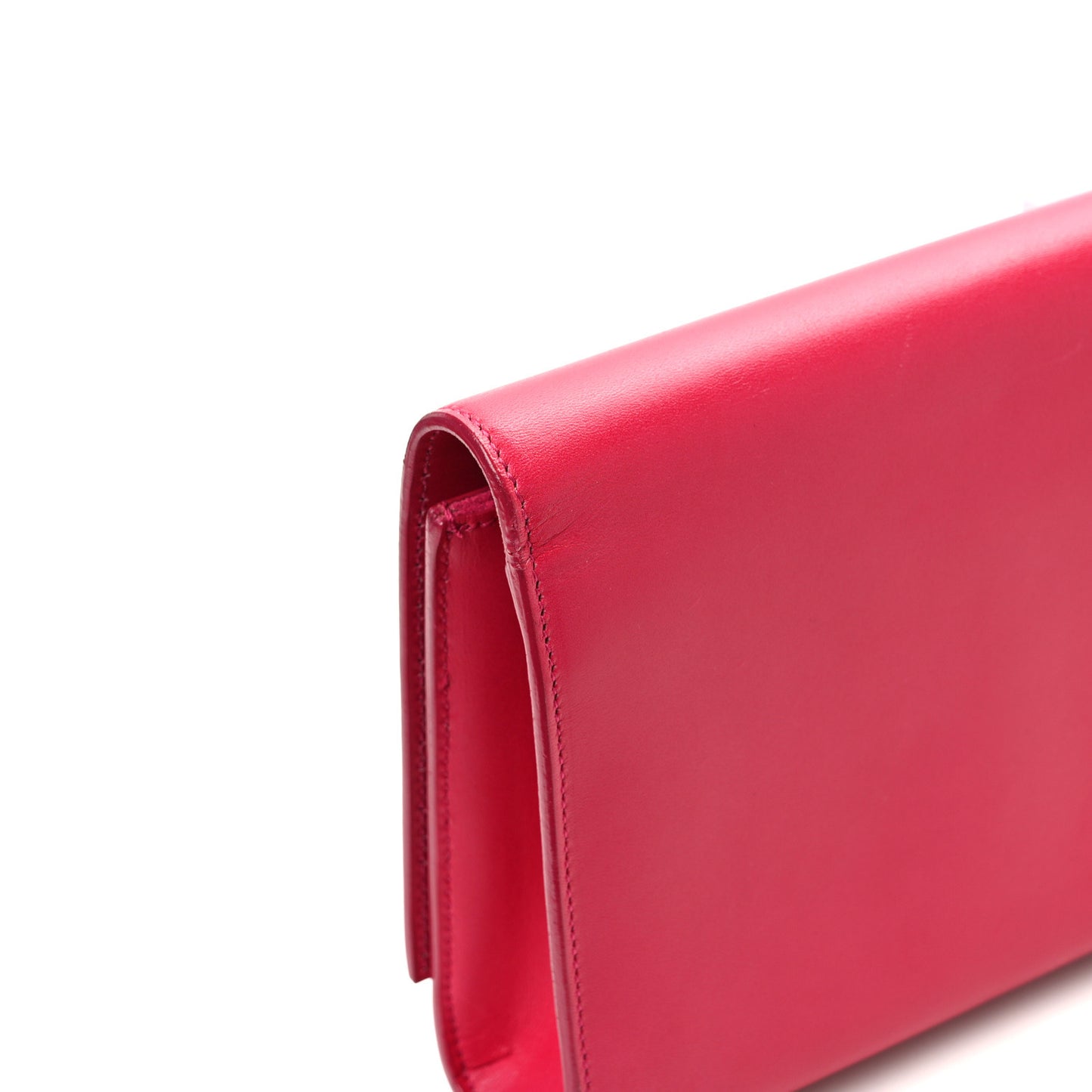 SAINT LAURENT Smooth Calfskin Classic Monogram Cassandre Clutch Lipstick Fuchsia
