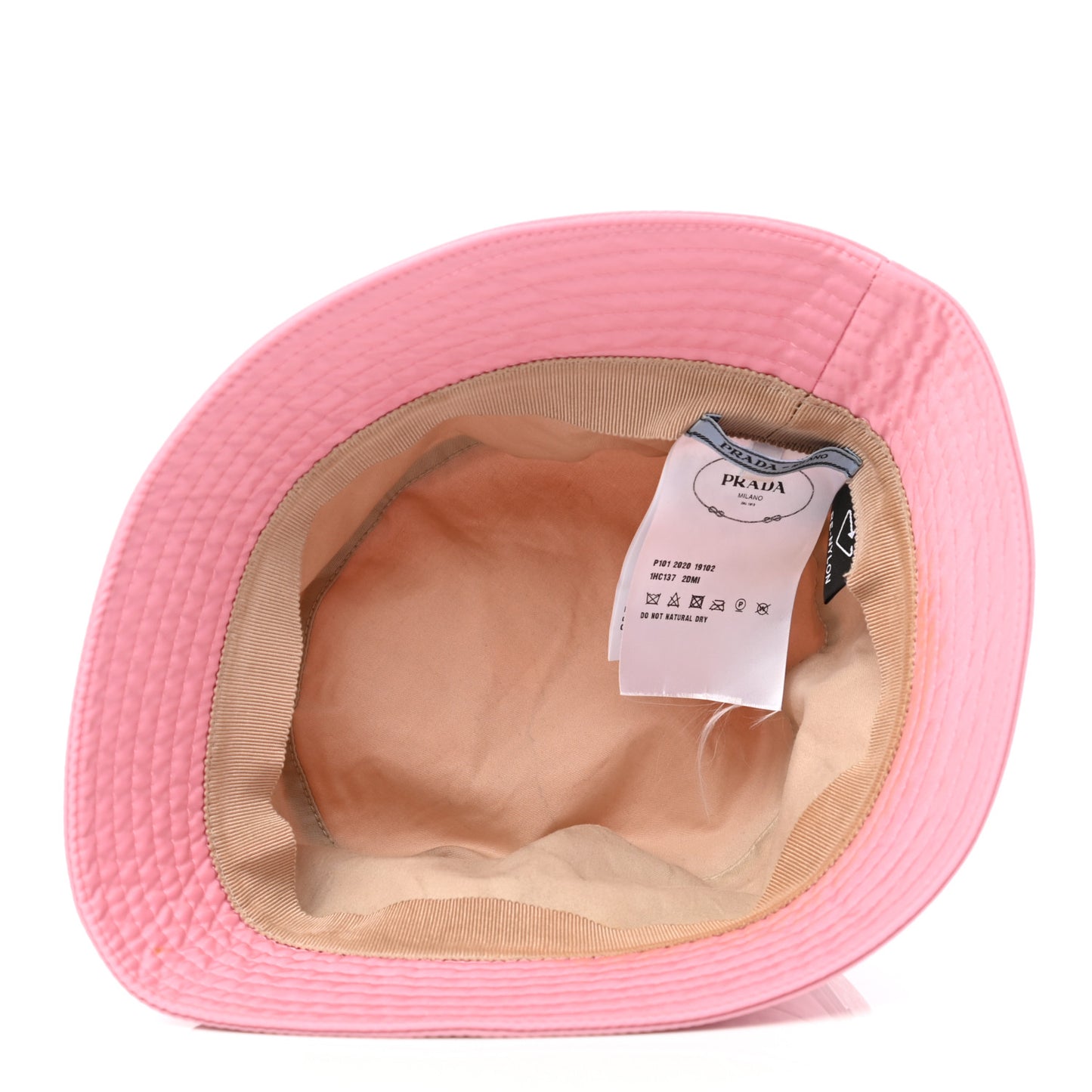 Re-Nylon Metal Triangle Logo Womens Bucket Hat S Rosa