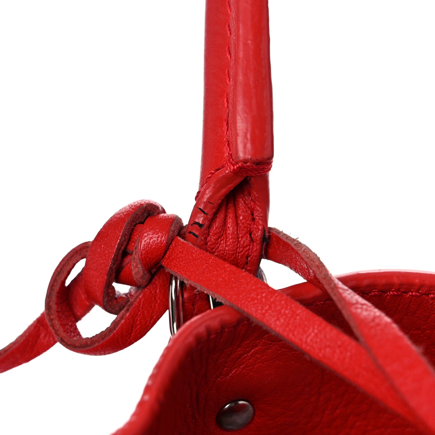 Veau Souple Papier Mini A4 Tote Rouge Cerise