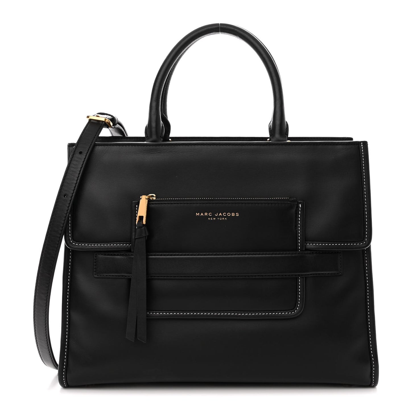Calfskin Madison Tote Bag Black