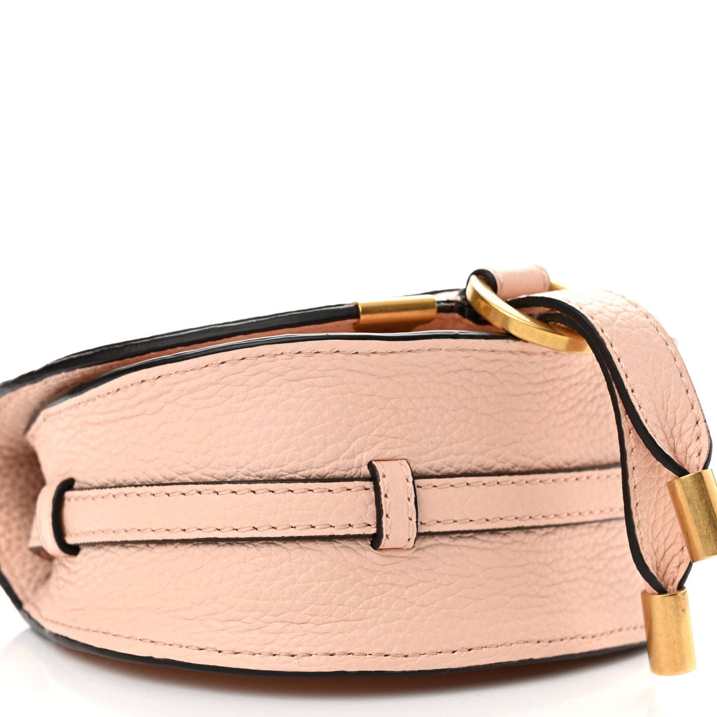 Calfskin Nano Marcie Saddle Bag Blush Nude