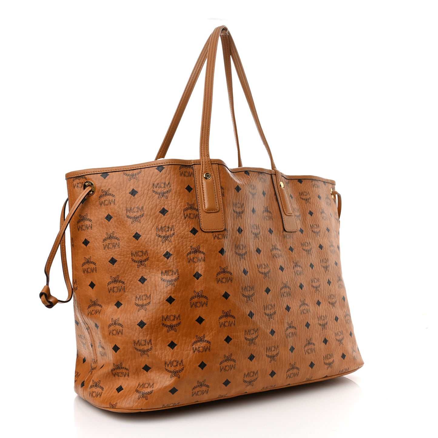 Visetos Large Liz Reversible Shopper Tote Cognac
