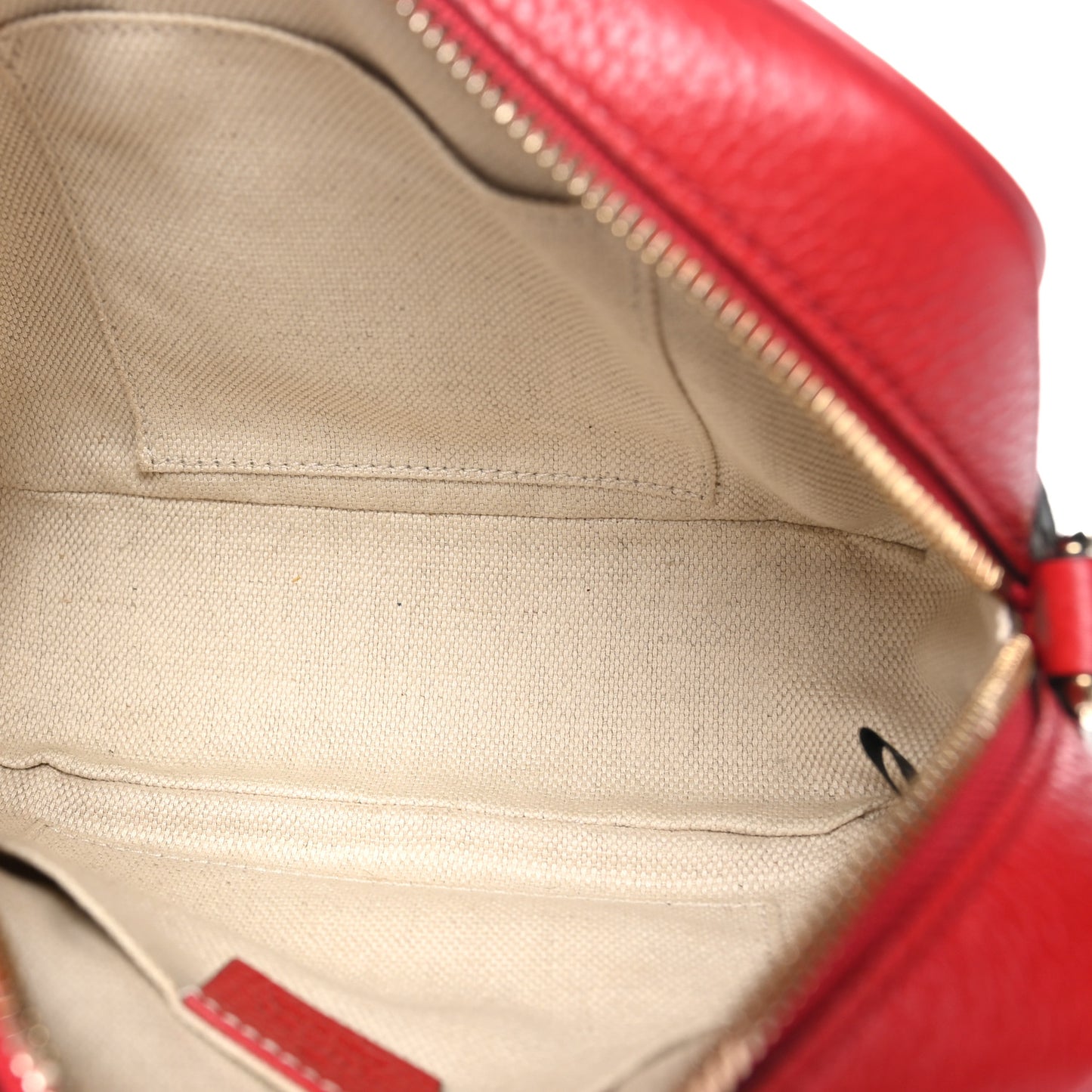 Pebbled Calfskin Small Soho Disco Bag Vibrant Red