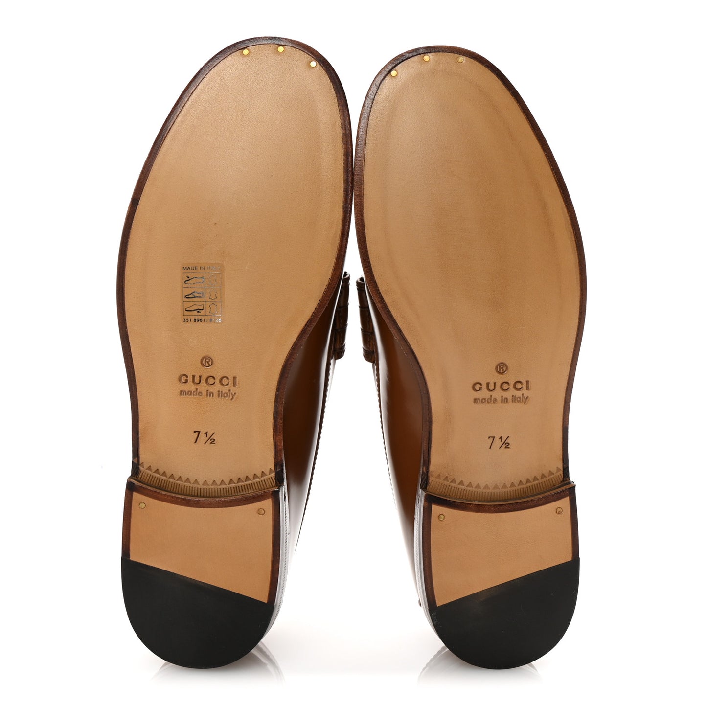 Calfskin Mens Interlocking G Millennial Ribot Loafers 7.5 Cuir