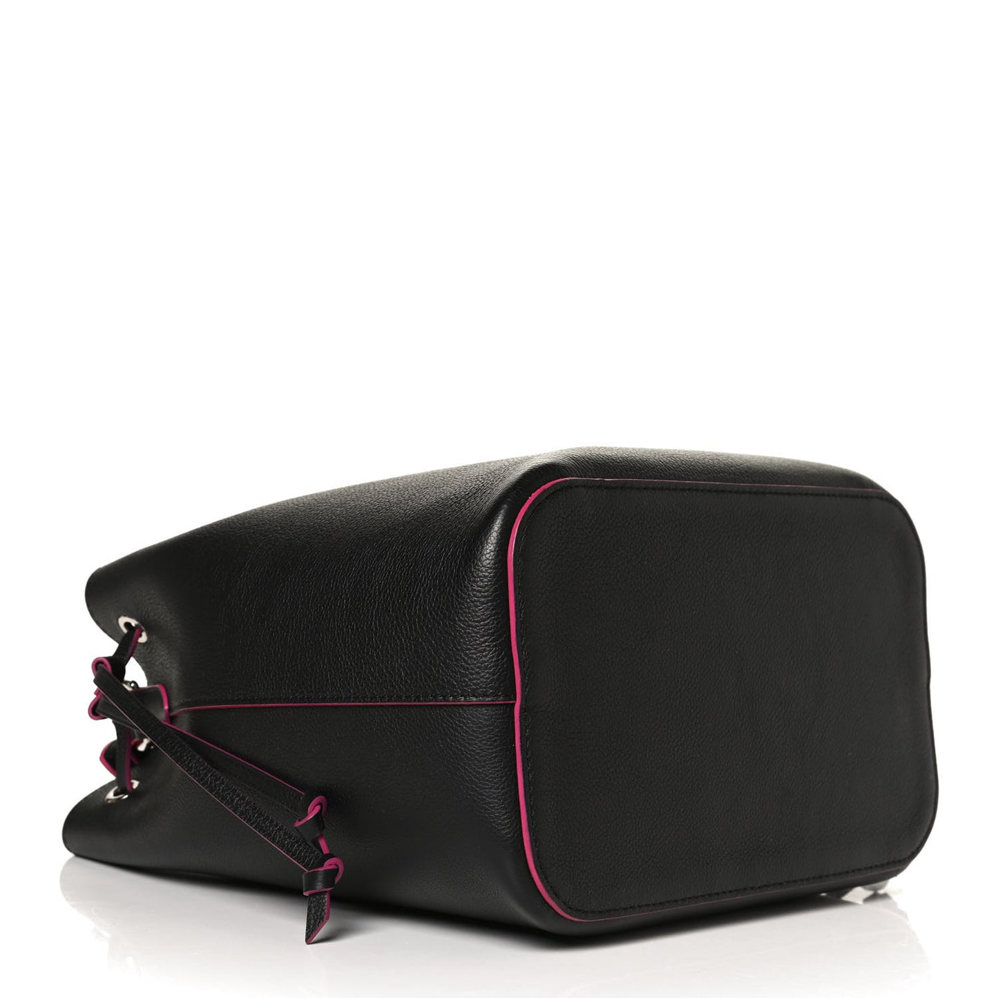 Calfskin Lockme Bucket Black