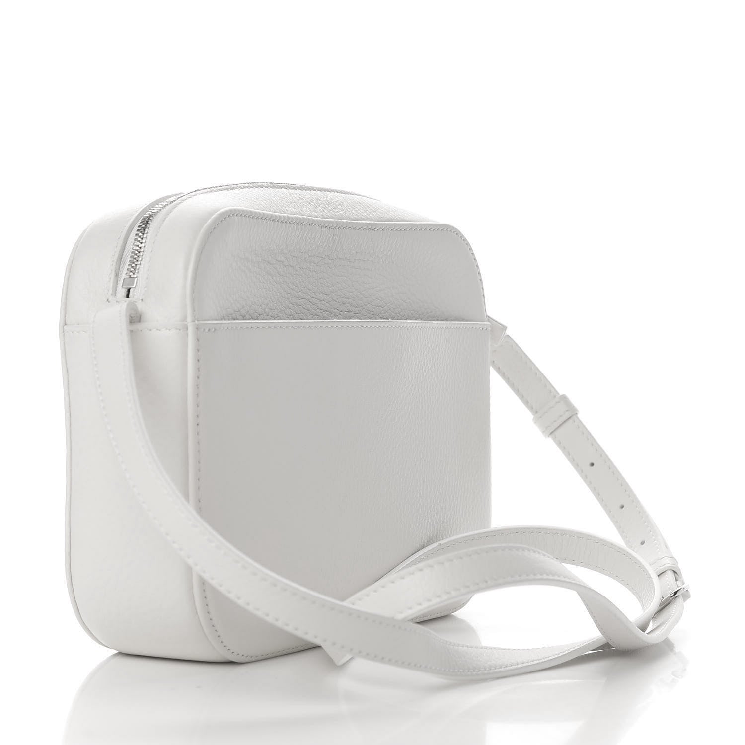 Balenciaga Calfskin Logo S Everyday Camera Bag White 3 of 9