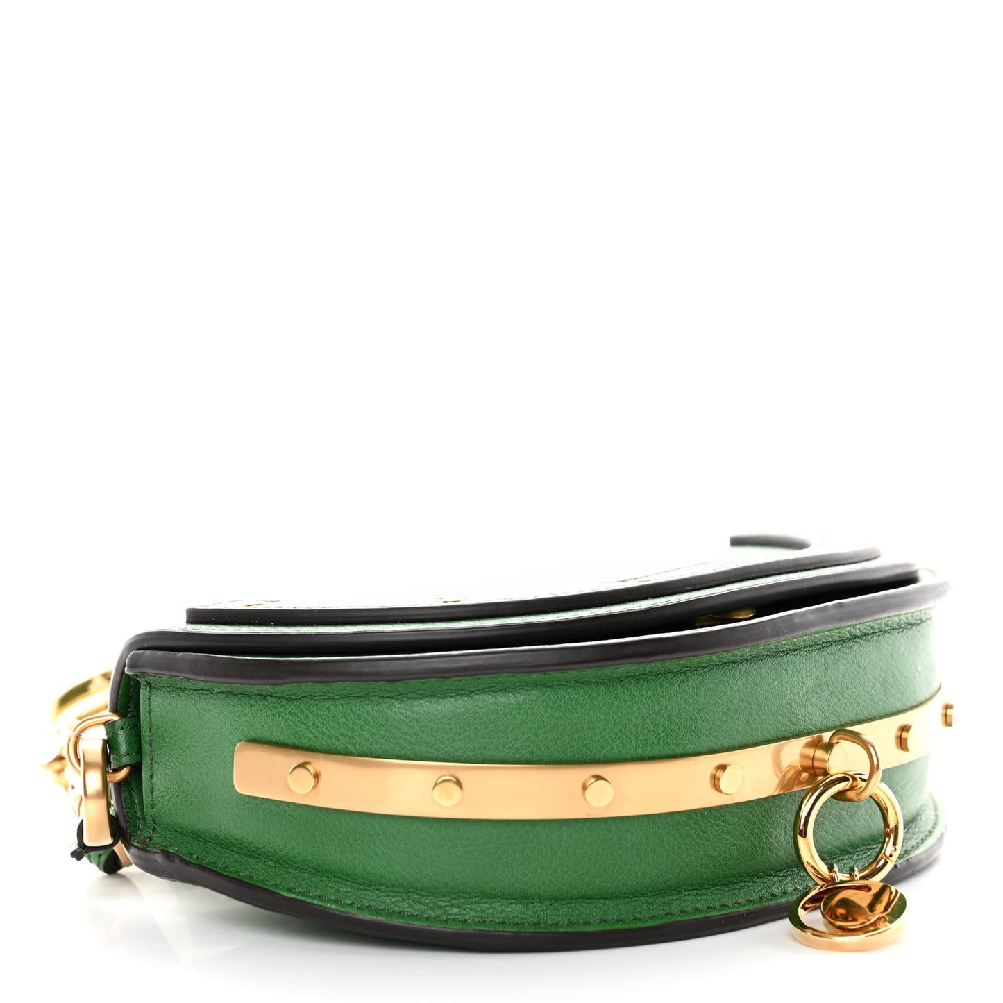 Calfskin Small Nile Bracelet Minaudiere Bag Deep Pine