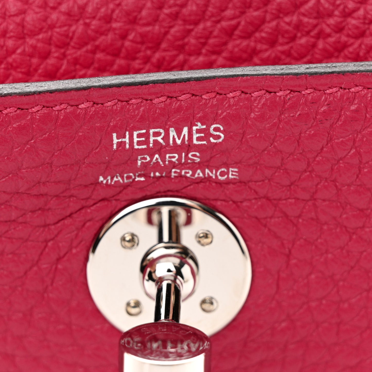 Taurillon Clemence Mini Lindy 20 Rose Pourpre