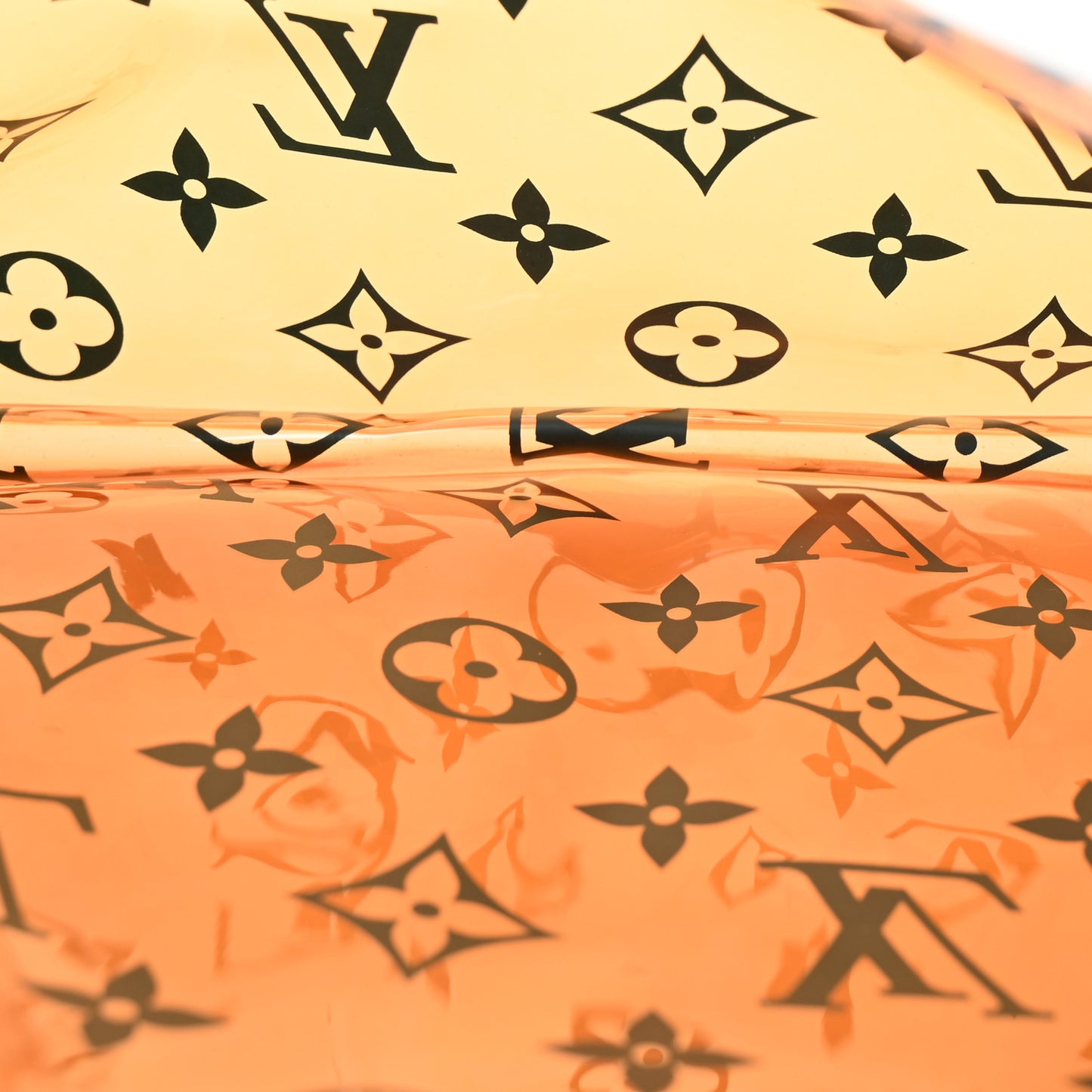 PVC Monogram Printed Envelope Pouch Orange