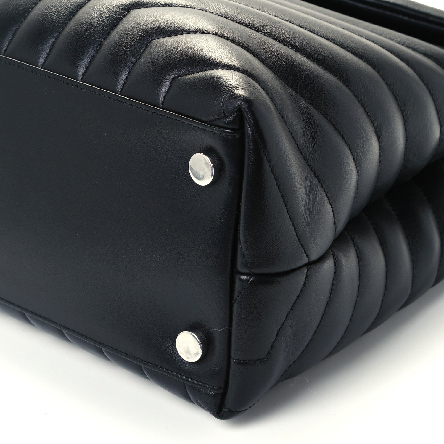 Saint Laurent Calfskin Y Quilted Monogram Large Loulou Chain Satchel Black 11 of 11