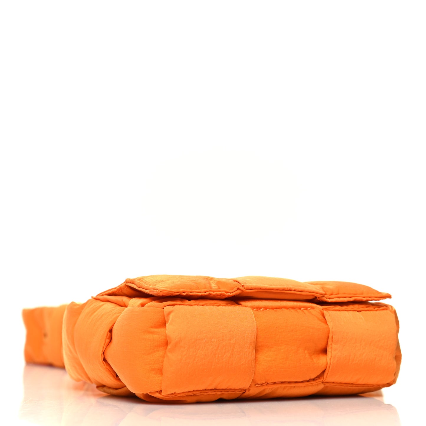Nylon Intrecciato Mini Padded Tech Candy Cassette Bag Orange