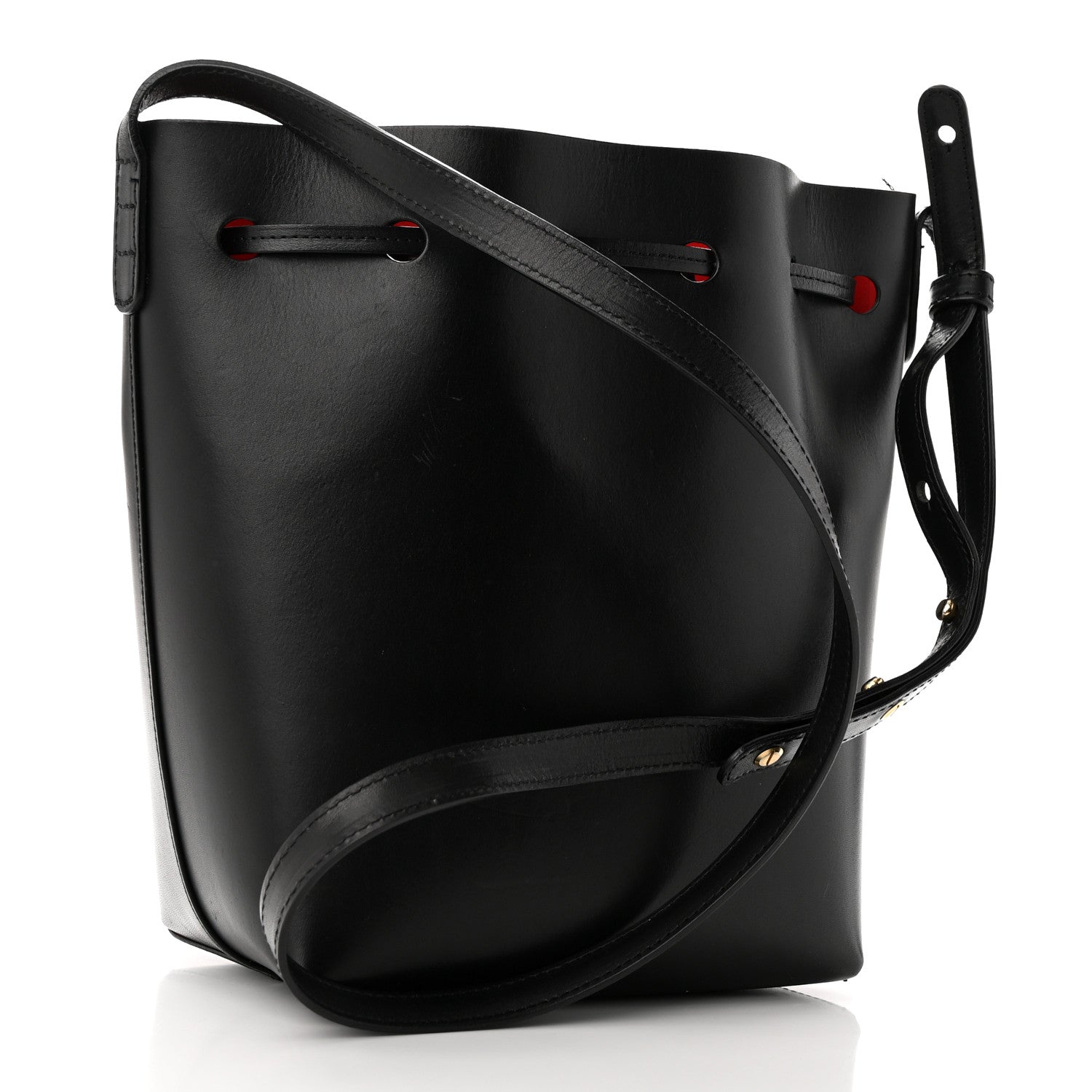 Mansur Gavriel Calfskin Mini Bucket Bag Black Flamma 3 of 12