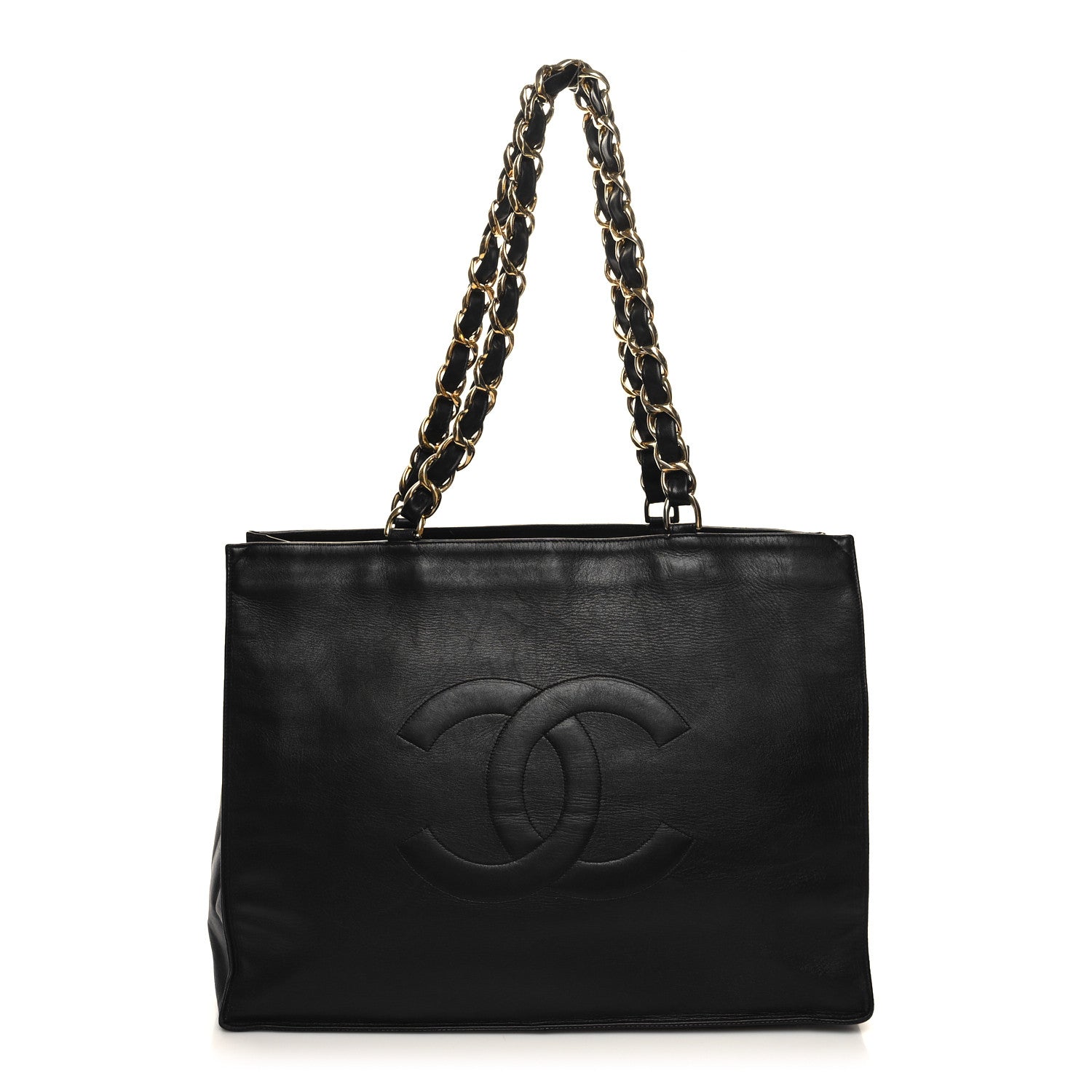 Chanel Lambskin CC Tote Black 1 of 12