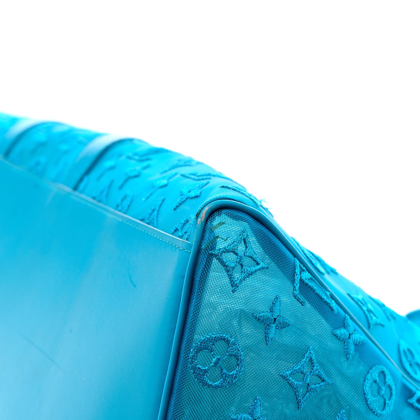 Monogram See Through Keepall Triangle Bandouliere 50 Turquoise
