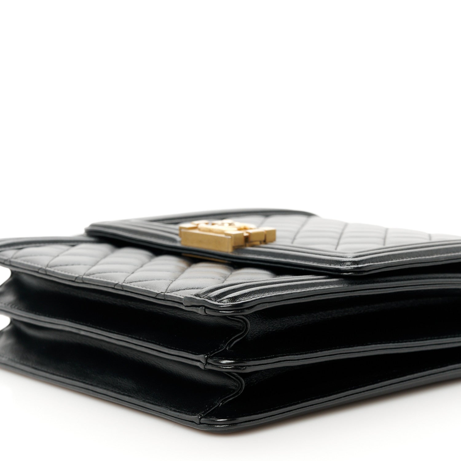 Chanel Calfskin Quilted North South Boy Flap Black 10 of 10