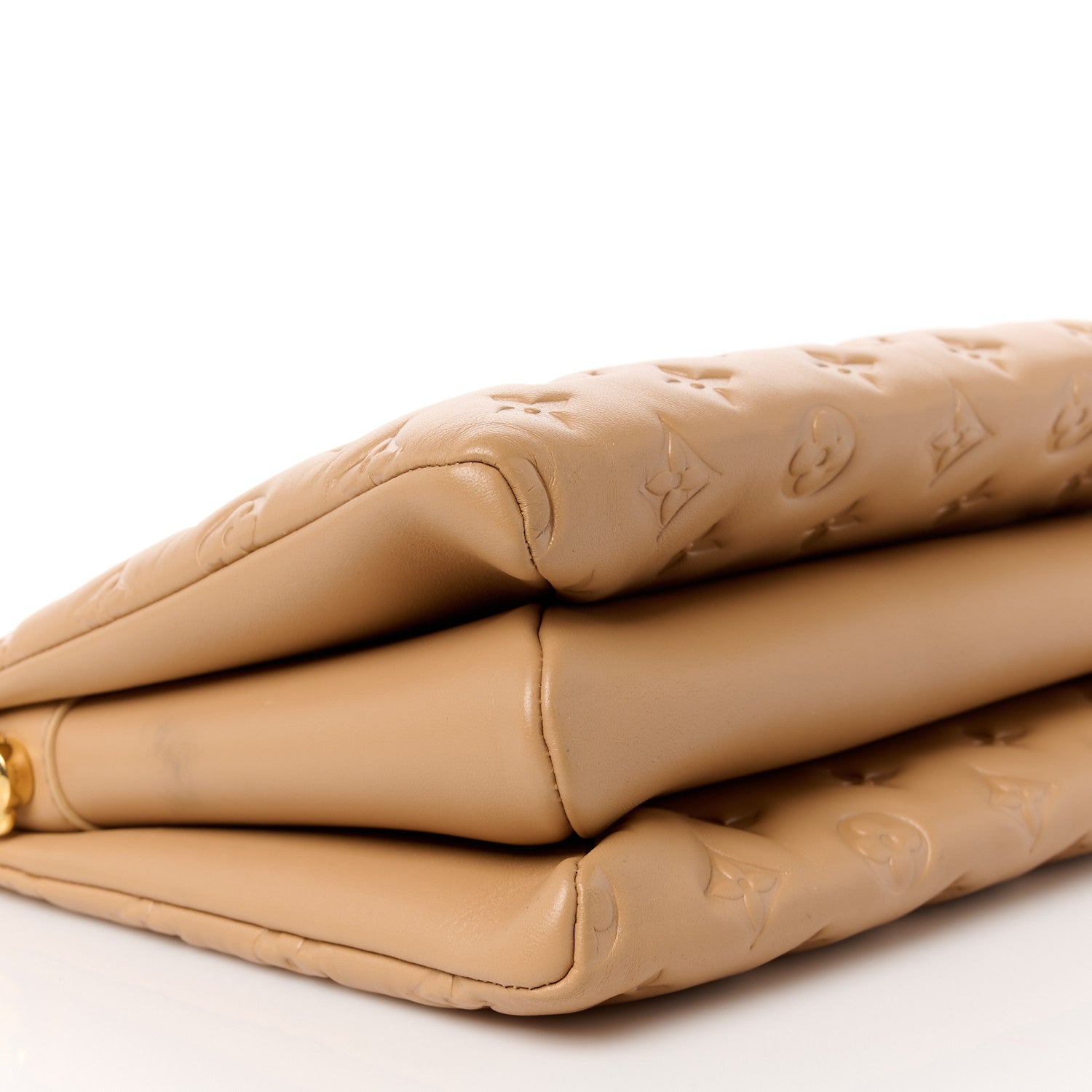 Louis Vuitton Lambskin Embossed Monogram Coussin PM Camel 10 of 12