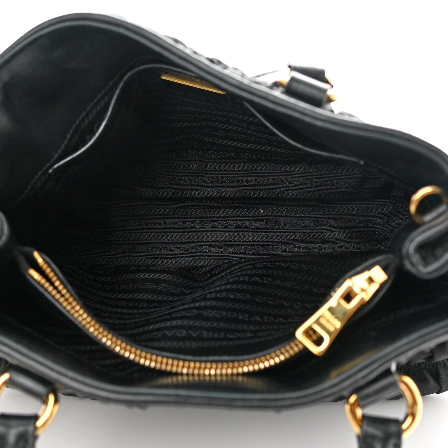 Prada Tessuto Nylon Gaufre Small Tote Black 5 of 16