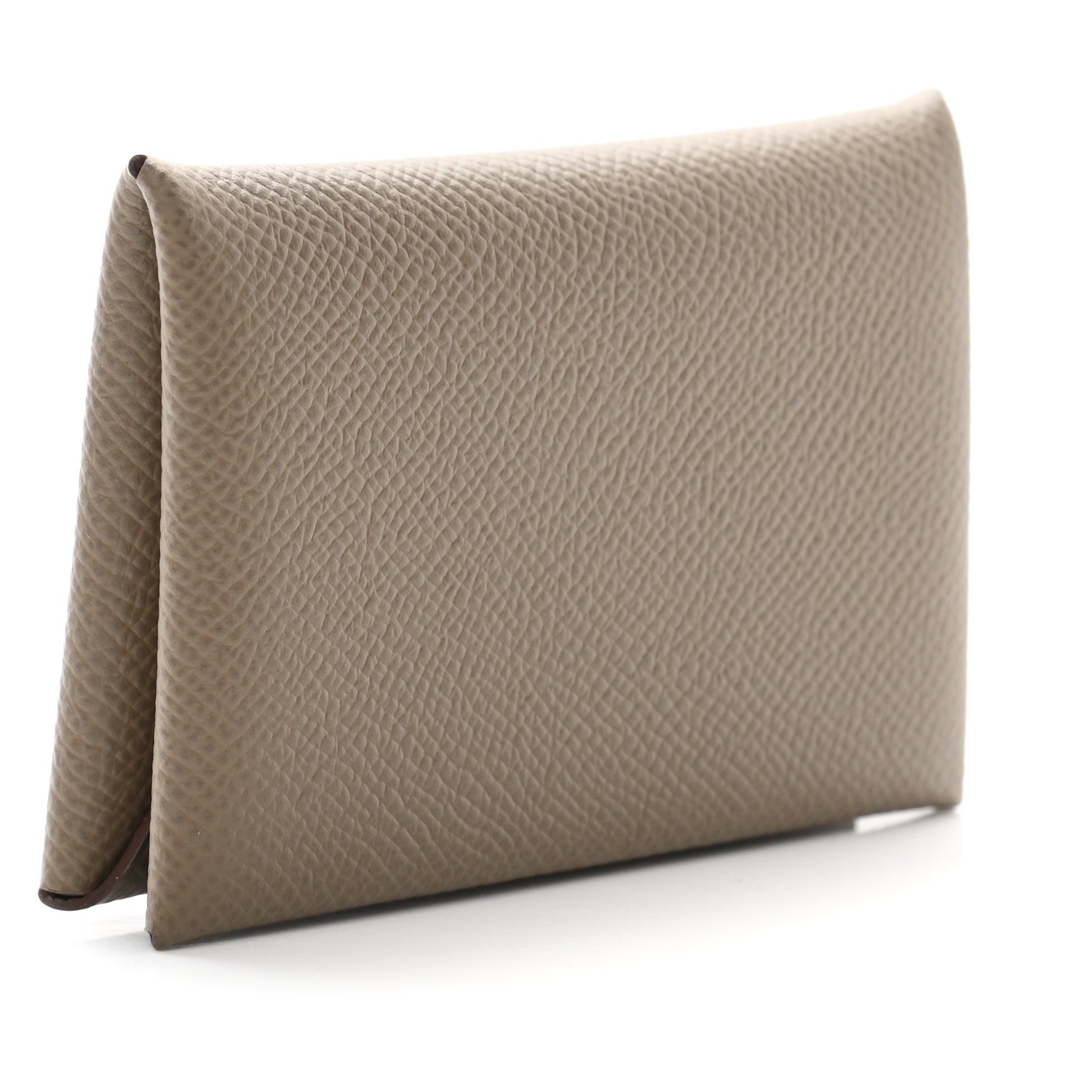 Hermes Epsom Calvi Card Case Etoupe 3 of 8