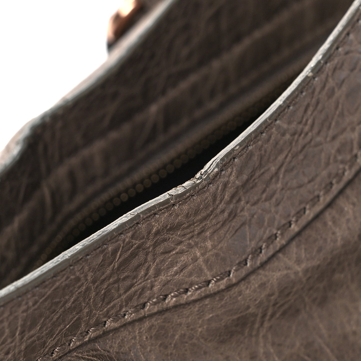Agneau Giant 12 Rose Gold Hardware City Gris Poivre