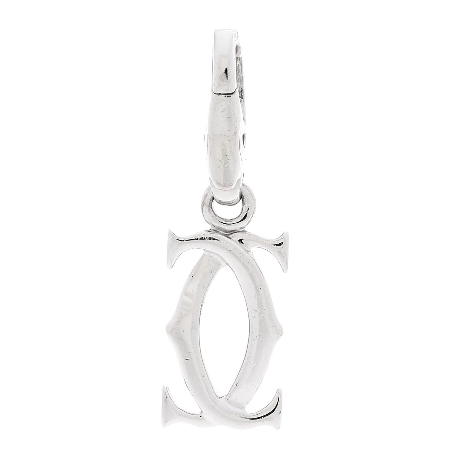 18K White Gold Logo Charm