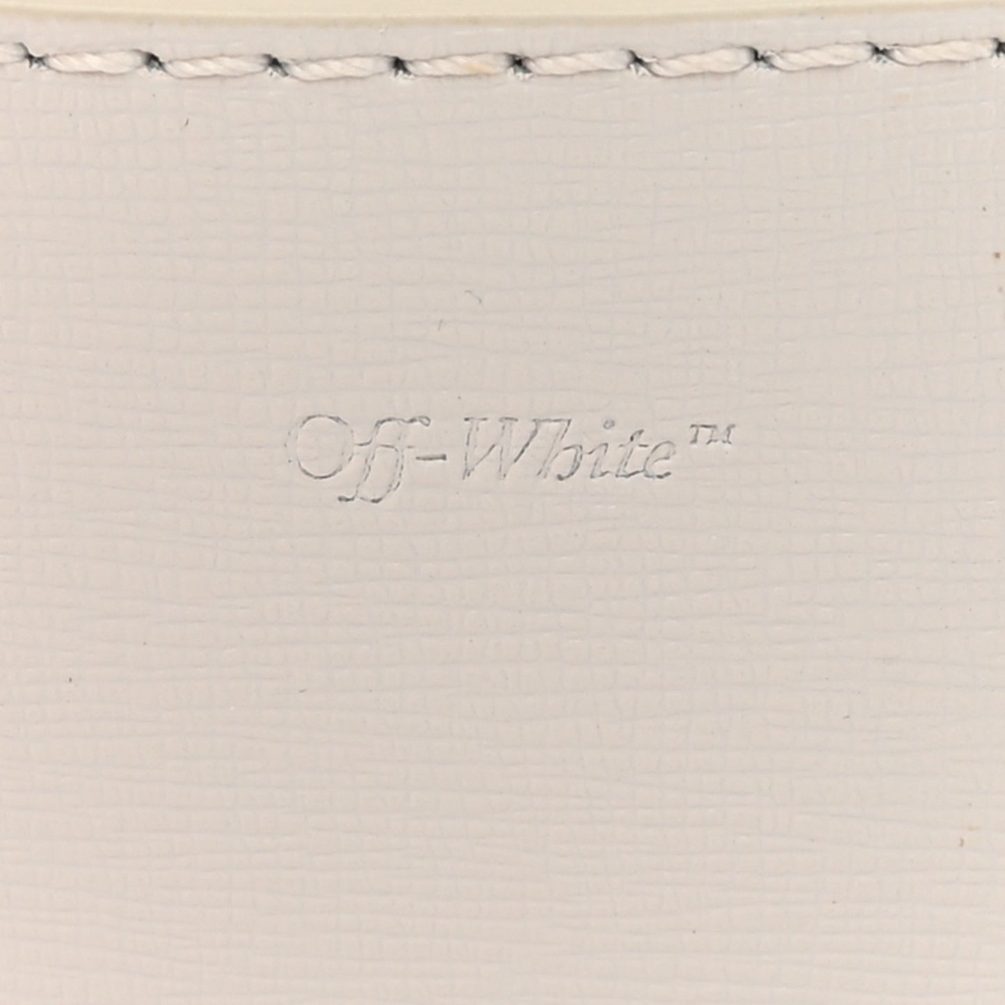 Saffiano Striped Mini Diag Binder Clip Bag White Black Red