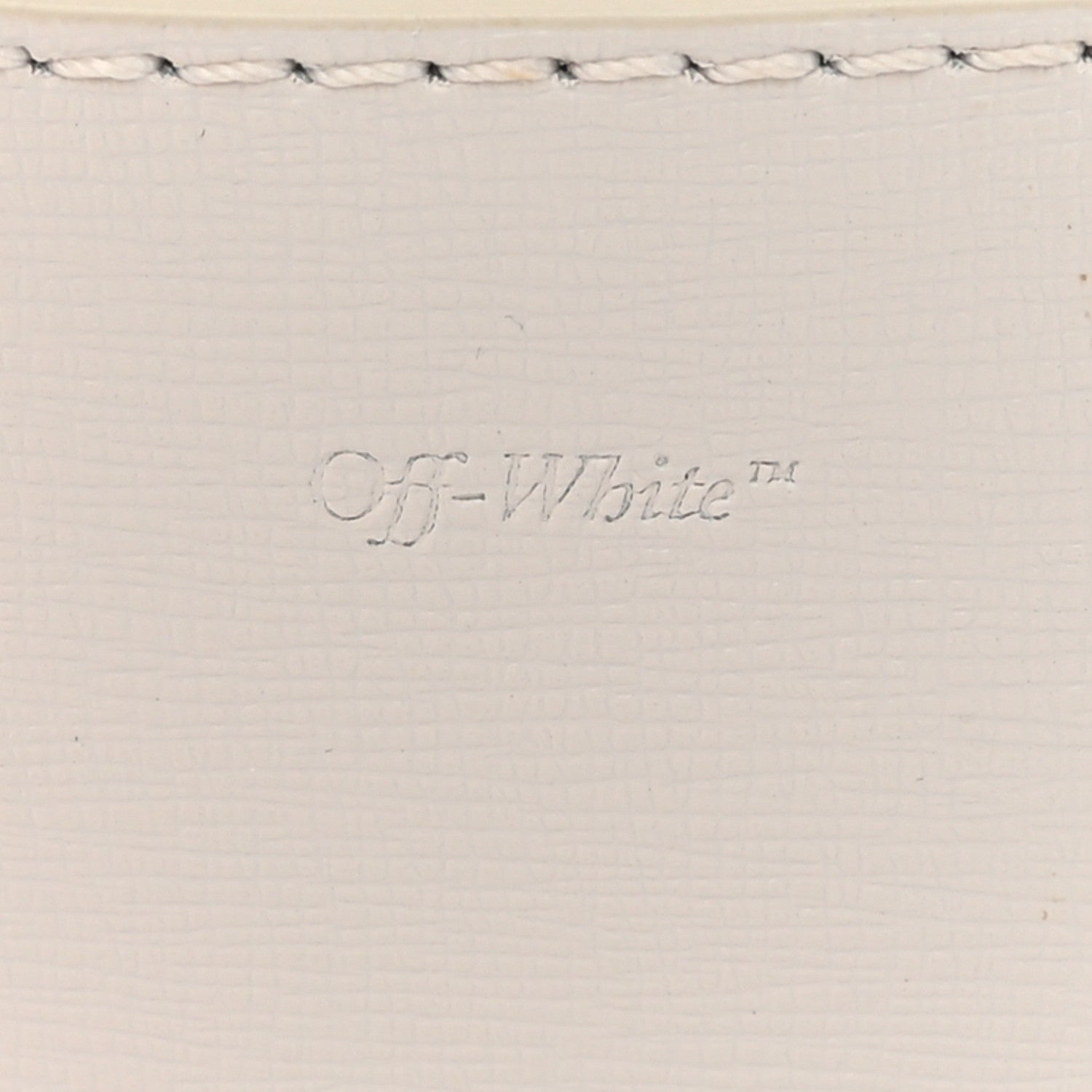 Off-White Saffiano Striped Mini Diag Binder Clip Bag White Black Red 6 of 12