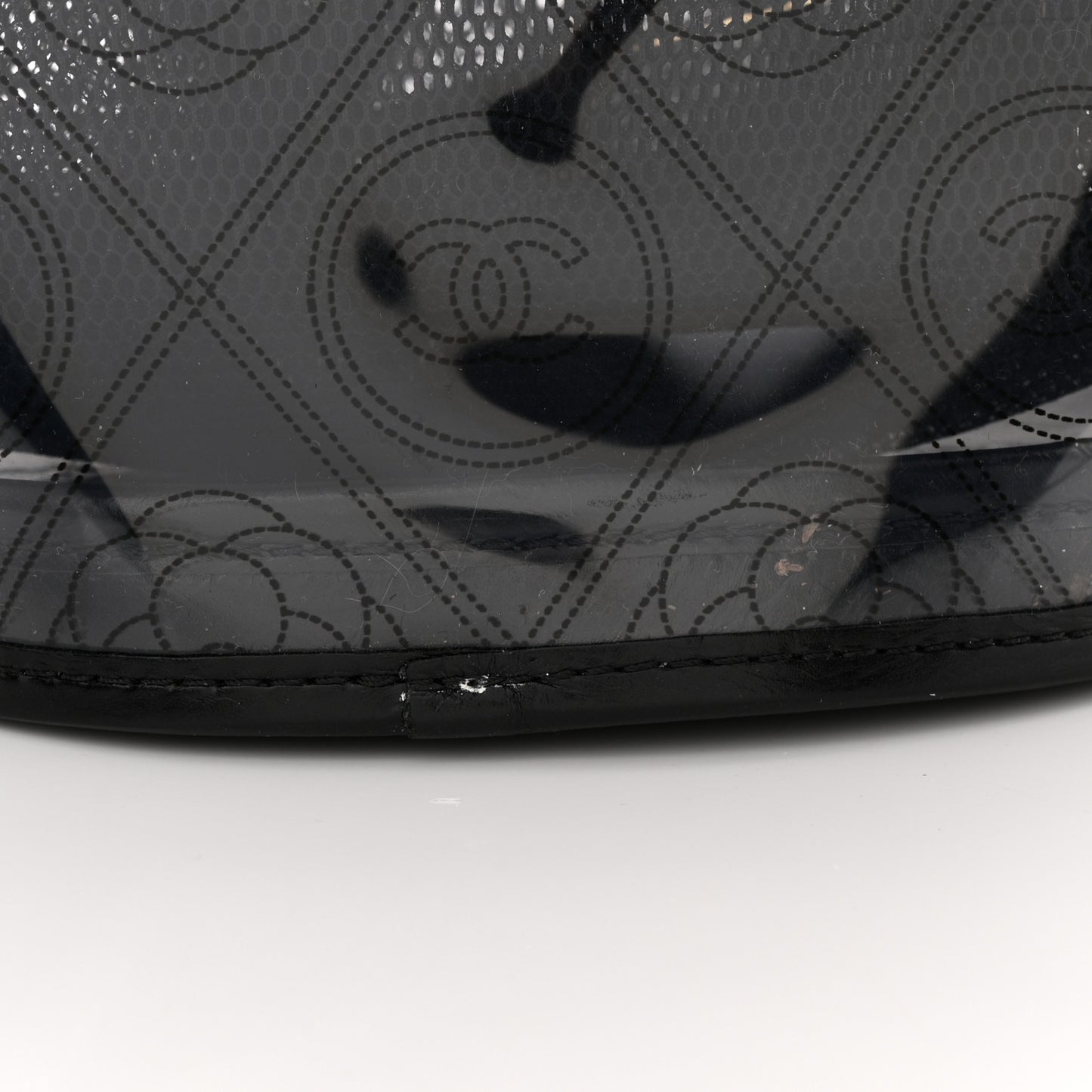 Crumpled Calfskin PVC Bucket Bag Black