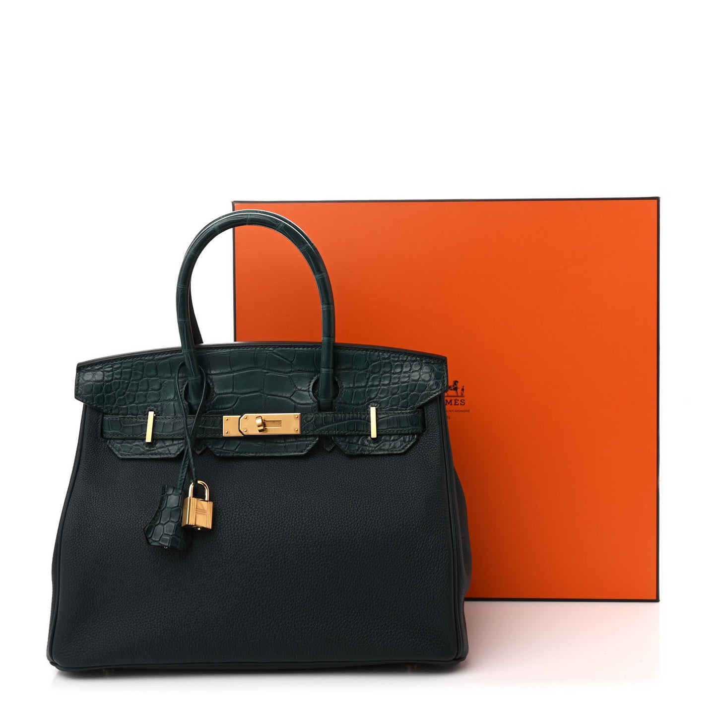 Togo Matte Alligator Birkin Touch 30 Vert Cypress