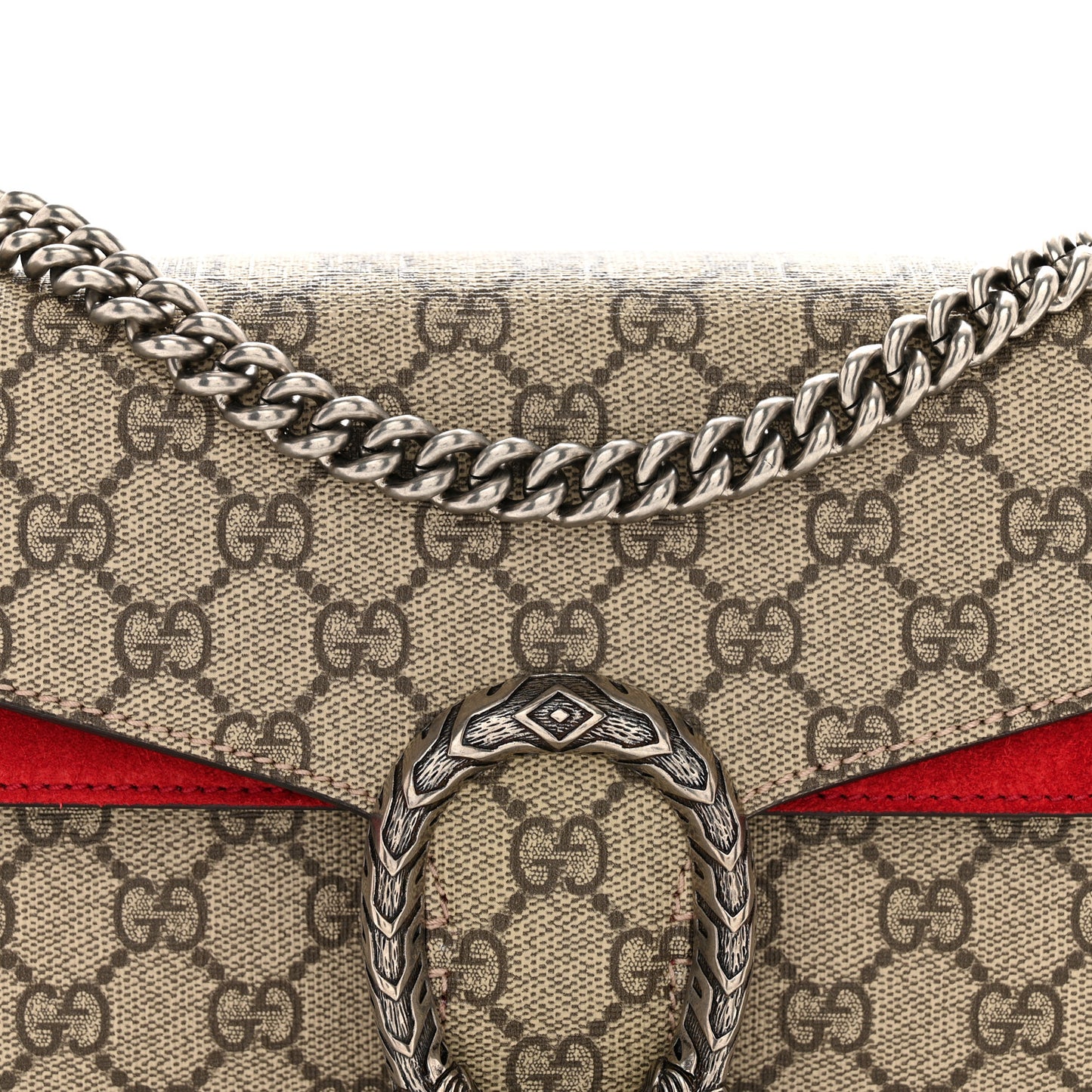 GG Supreme Monogram Small Dionysus Shoulder Bag Red