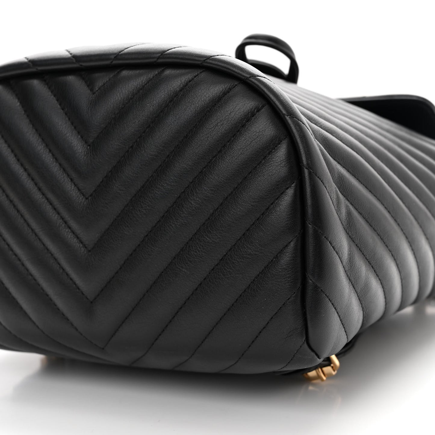 Calfskin Chevron Quilted Small Urban Spirit Backpack Black