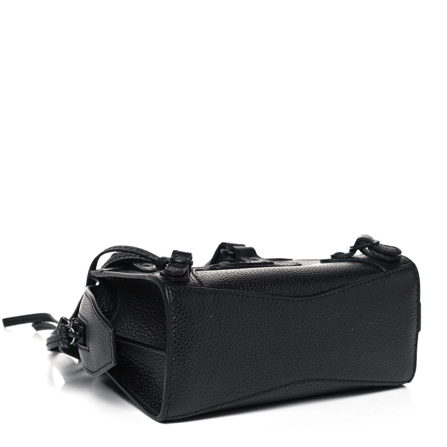 Balenciaga Grained Calfskin Neo Classic Black Hardware Nano City Crossbody Black 4 of 9