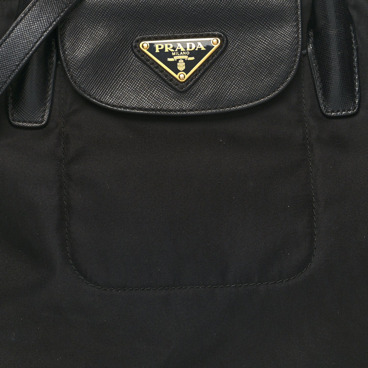 Tessuto Nylon Saffiano Tote Black